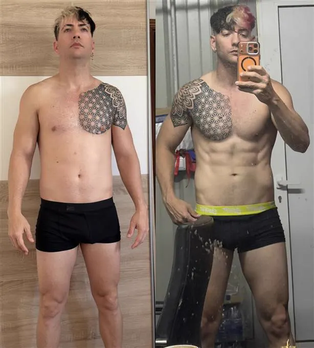 Antes y después de un alumno GOODDOOFIT